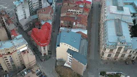 Bucharest Old Town Empty street due Stay at Home regulation. Stock Footage 132277424