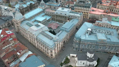 Bucharest Old Town Empty street, Coronavirus Lockdown, Covid-19. Stock Footage 132277627