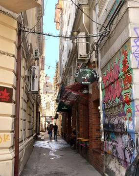 Bucharest Old Town 스톡 사진