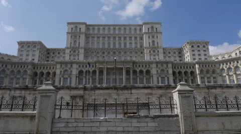 Bucharest Parliament timelapse 스톡 동영상 46396350