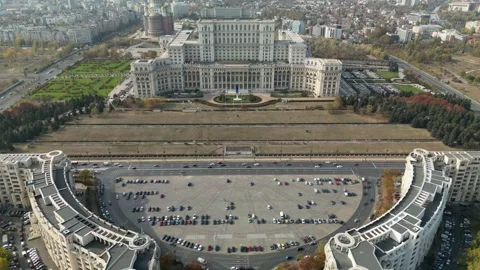 Bucharest People's House Stock Footage 262280047