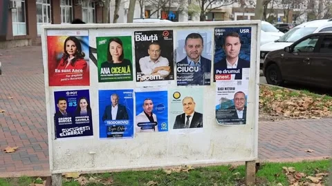 Bucharest prepares for Sunday's local elections, Bucarest, RO - 05 Dec 2025 Vidéo 322802076