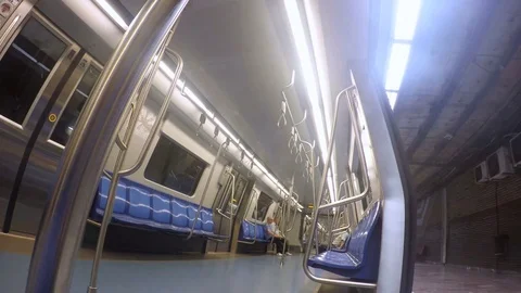 BUCHAREST, ROMANIA - AUGUST 4TH 2017: time lapse of people the train Stock Footage 78994763