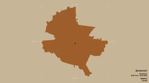 Bucharest - Romania. Bounding box. Pattern Stock Illustration