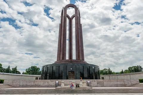 Bucharest, Romania - May 14, 2017: Carol Park in Bucharest, Romania. Mausol.. Stock Photos