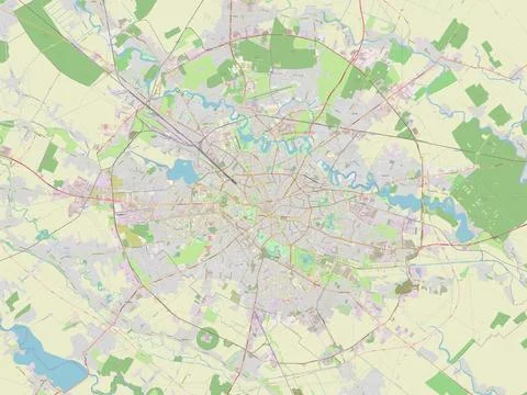 Bucharest, Romania. Open Street Map Stock Illustration