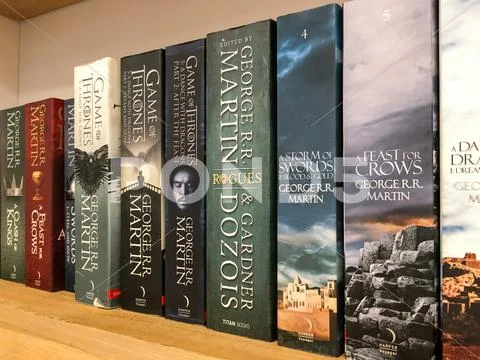 BUCHAREST, ROMANIA - SEPTEMBER 20, 2016: Latest English Fantasy Novels For Sa Stock Photos