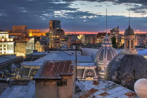 Bucharest skyline, Romania Stock Photos