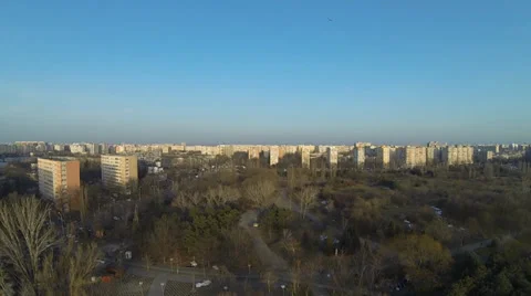 Bucharest Skyline View From A Drone Stock Footage 35416974