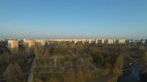 Bucharest Skyline View From A Drone Stock Footage 35416986