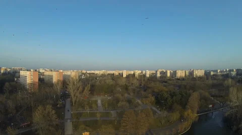 Bucharest Skyline View From A Drone Stock Footage 35417047
