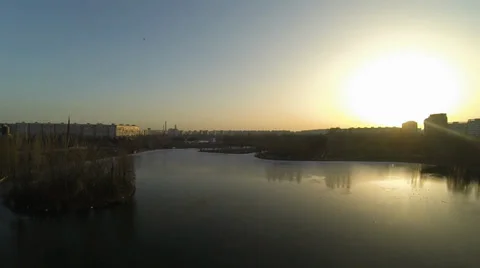 Bucharest Skyline View From A Drone Stock Footage 35417285