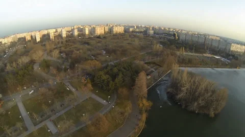 Bucharest Skyline View From A Drone Stock Footage 35417386