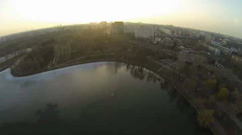 Bucharest Skyline View From A Drone Stock Footage 35417453
