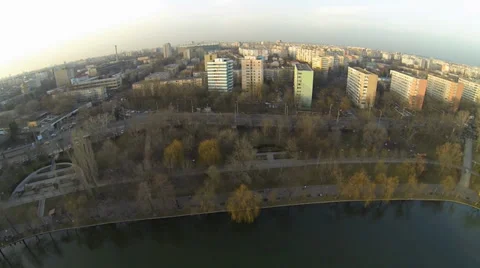 Bucharest Skyline View From A Drone Stock Footage 35417488