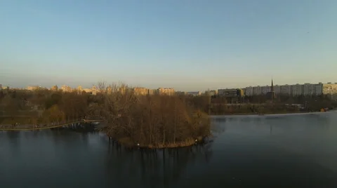 Bucharest Skyline View From A Drone Stock Footage 35417781