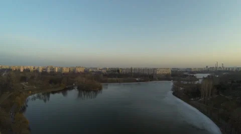 Bucharest Skyline View From A Drone Stock Footage 35417875