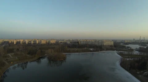 Bucharest Skyline View From A Drone Stock Footage 35417897