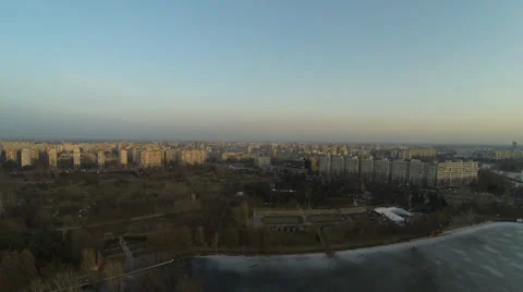 Bucharest Skyline View From A Drone Stock Footage 35417956