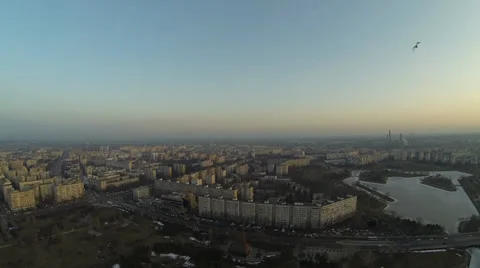 Bucharest Skyline View From A Drone Stock Footage 35418135