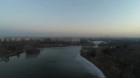 Bucharest Skyline View From A Drone Stock Footage 35418516
