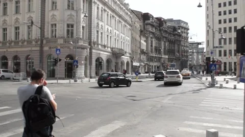 Bucharest tourist Stock Footage 42816512