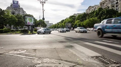 Bucharest traffic Stock Footage 62648880