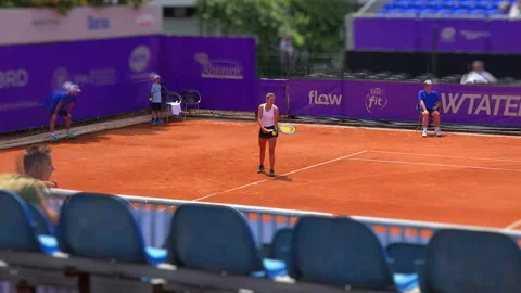 Bucharest,Romania-July 16,2019:BRD  Bucharest Open, tennis tournament Vídeo Stock 130874700