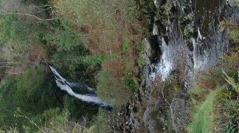 Buck Loop Waterfall, Galloway Forest Park, Scotland Video stock 879011