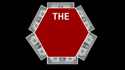 The the buck stops here animated text on black background Stock Footage 84457391