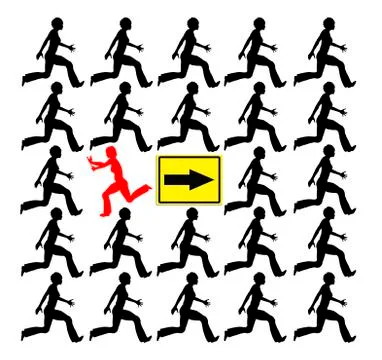 Buck the Trend Stock Illustration