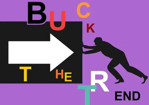 Buck the trend. Stock Illustration
