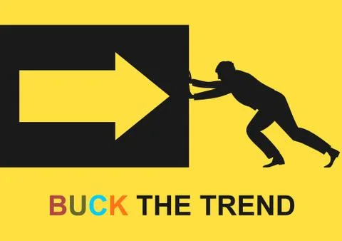 Buck the trend. Stock Illustration