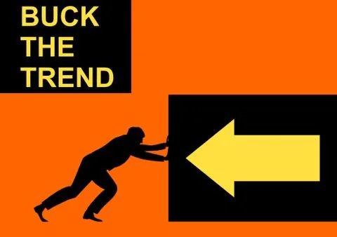 Buck the trend. Stock Illustration
