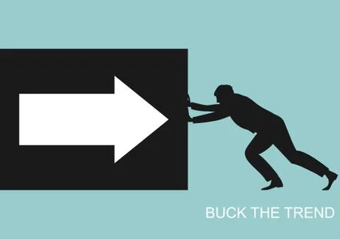 Buck the trend. Stock Illustration