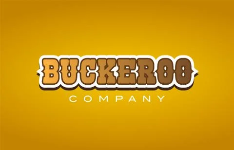Buckeroo western style word text logo design icon company Stock Illustration