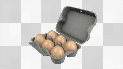 Bucket of 6 egg Stock Footage 288567075