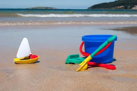 Bucket and spade Stock Photos