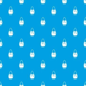 Bucket bag pattern vector seamless blue 스톡 일러스트