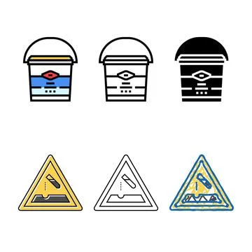 Bucket bleach range color icon vector Stockillustratie