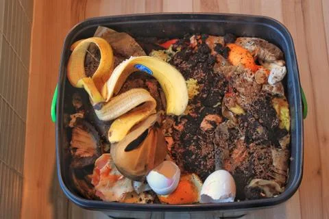 A bucket with bokashi Stock Photos