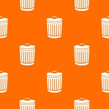 Bucket with cap pattern orange Stockillustratie