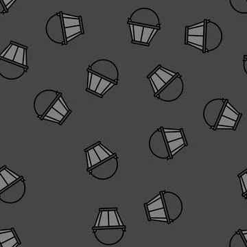 Bucket cement concrete vector seamless pattern Stock Illustration
