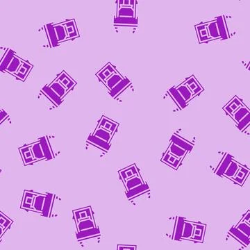 Bucket cement glyph vector seamless pattern Illustrazione stock