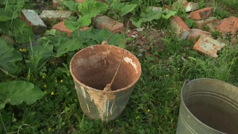 Bucket for clay Stock Footage 133027550