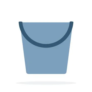 Bucket for cleaning flat isolated Stock Illustration