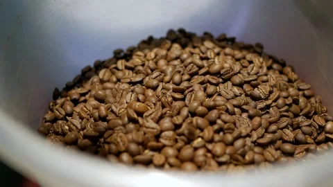 Bucket of coffee beans Video stock 143870253