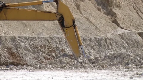 Bucket digging chalk Stock Footage 71341495