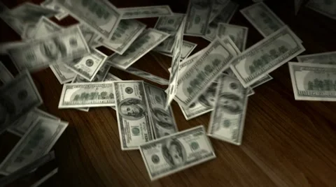 A bucket of Dollars Video stock 8520508