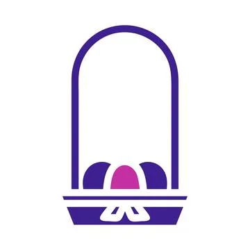 Bucket egg Element solid blue pink easter illustration Illustrazione stock